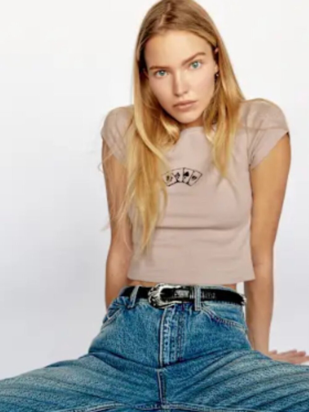 Reformation Muse Tee Natural - Size M